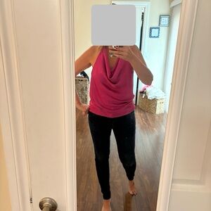 Pink Draped Halter Top